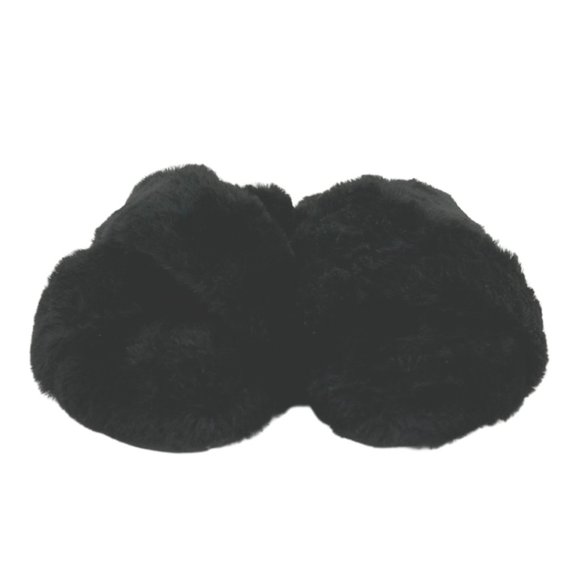 TOMS | Women's Susie Faux Fur Slipper | Black | Various Sizes - Picture 2 of 6